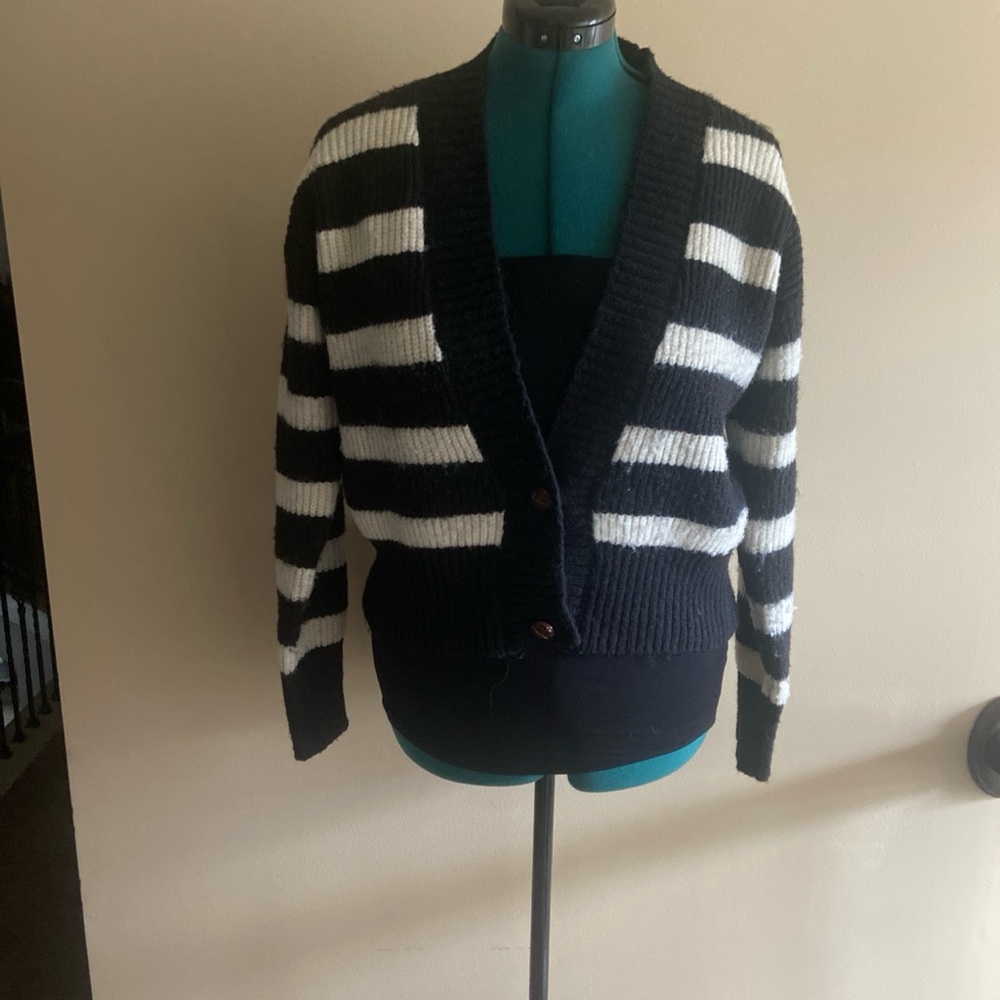Striped Black and White Women's Sweater